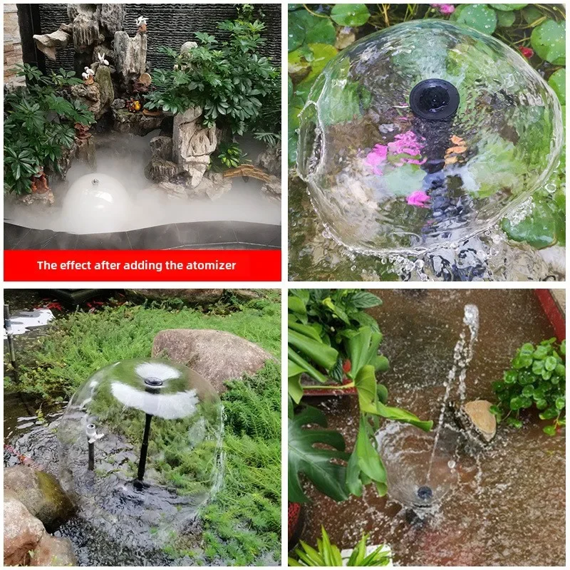 Mushroom Fountain Full Set Of Pool Landscape Rockery Colorful Lights Nozzle Small Fish Pond Landscaping Courtyard