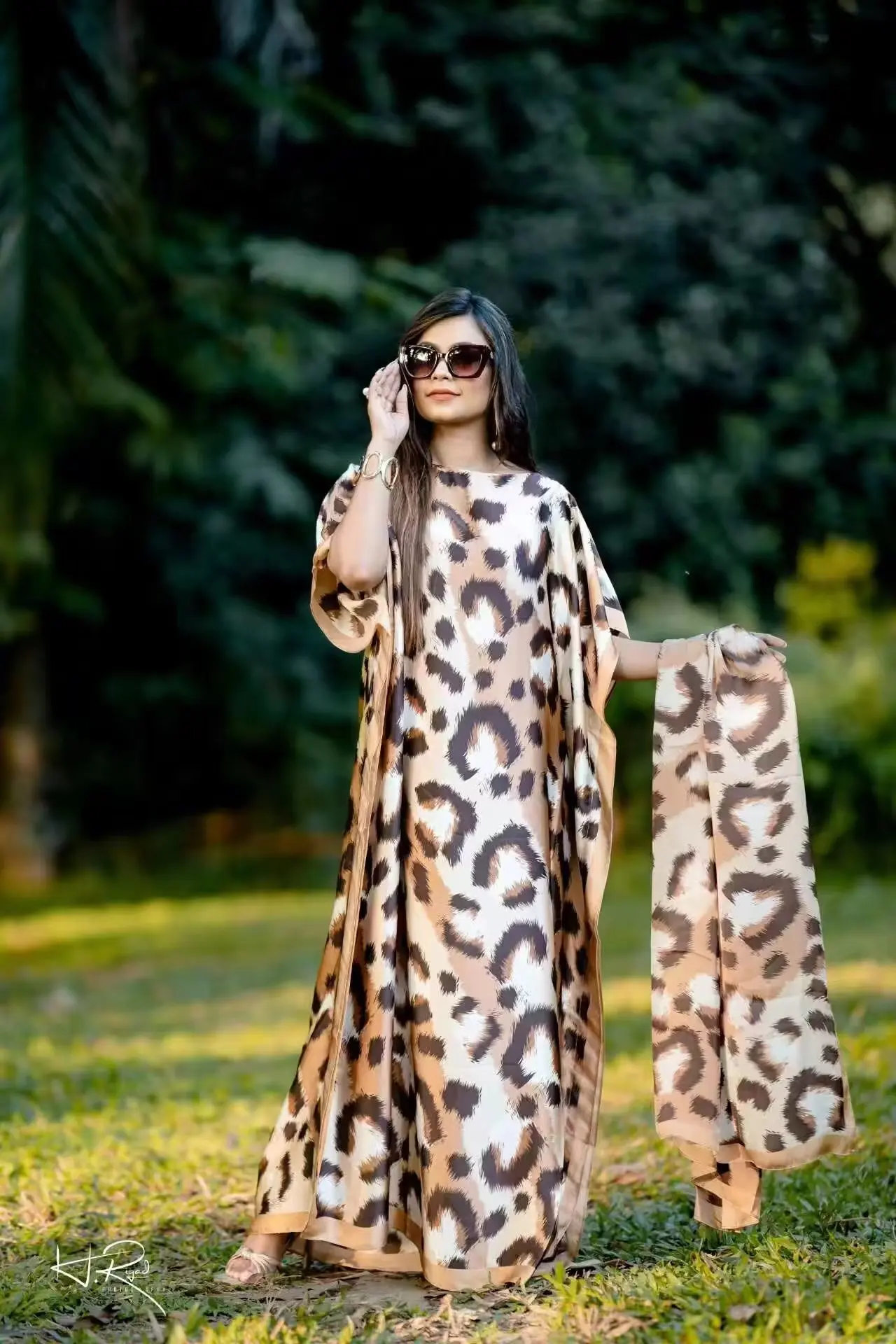 2024 New Rayon Fashion Oversize African Women Clothing Dubai Dashiki Abaya Free Size Print Design With Scarf Loose Long Dress