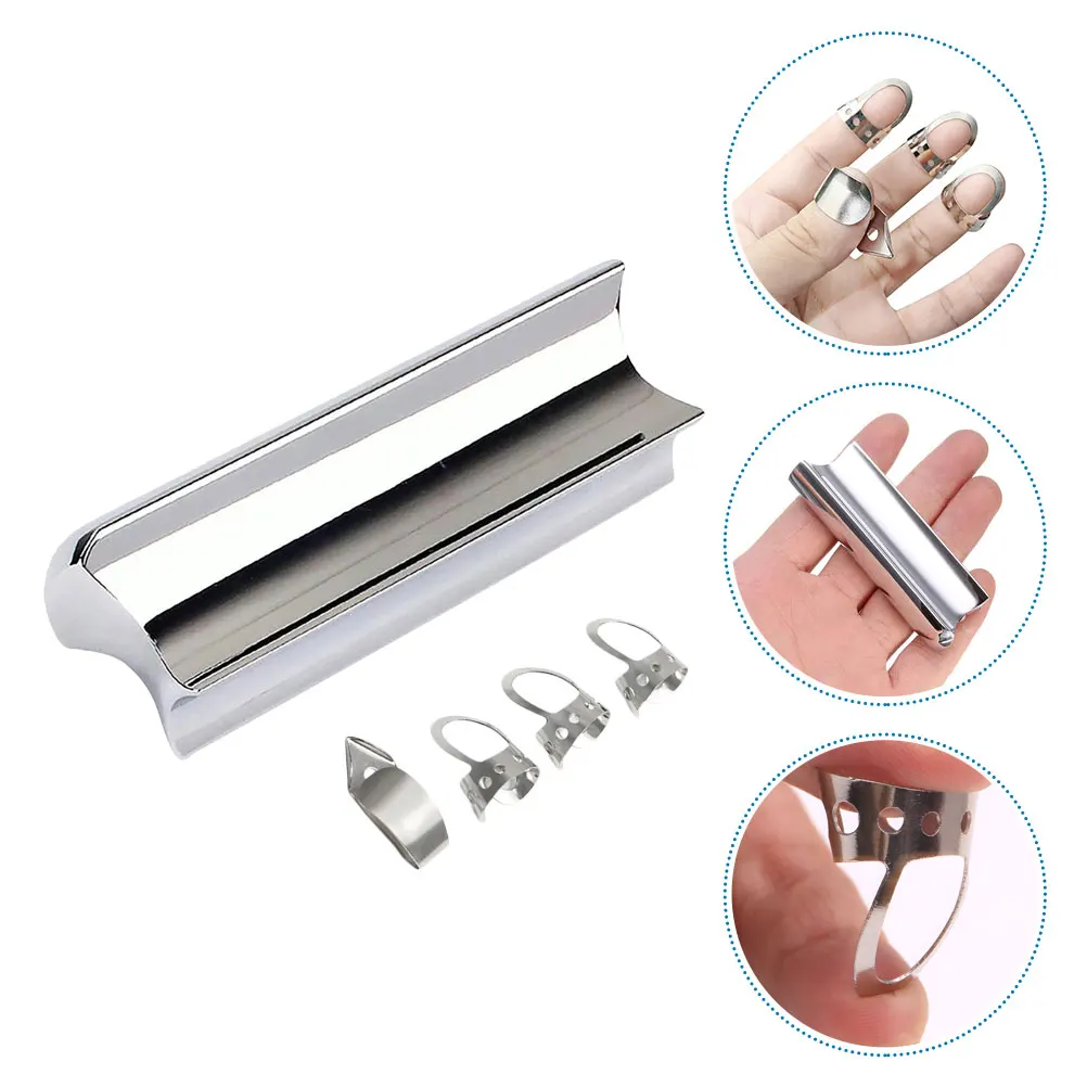 

5pcs Electric Slider Stainless Steel Accessories Kit for Men Picks Tone Bar Steel Guitar Bar Guitar Components