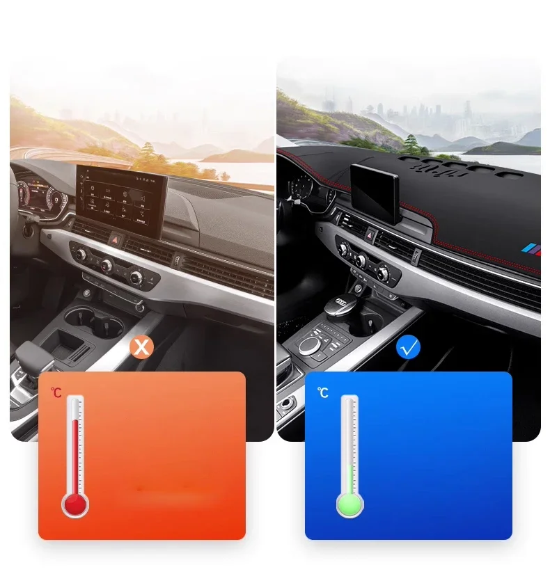 Car Dashboard Mat for Changan CS15 2016-2024 Light Blocking Pad Center Console Dash Mat Sunshiled Protector