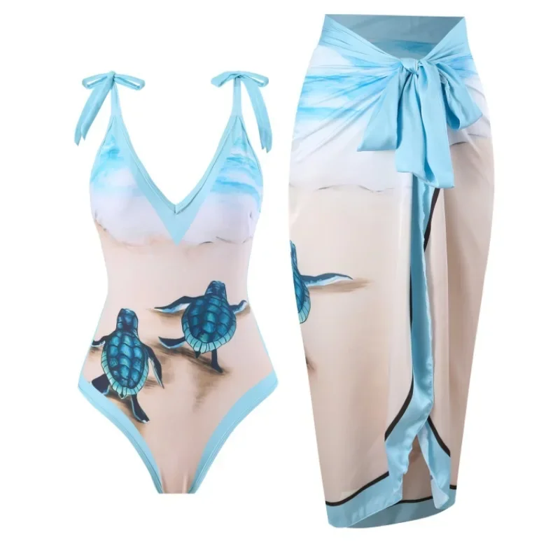 2026 New High Quality One Piece Swimsuit Printed Push Up Women Bikini Set Swimwear Slimming Bathing Suit Beach Wear