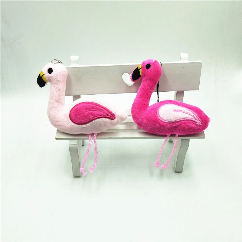 1PC Cartoon Cute Little Fresh Cute Soft Girl Plush Toy Flamingo Pendant 2Colors - 6CM Small Animal Cotton Plush Stuffed Toy