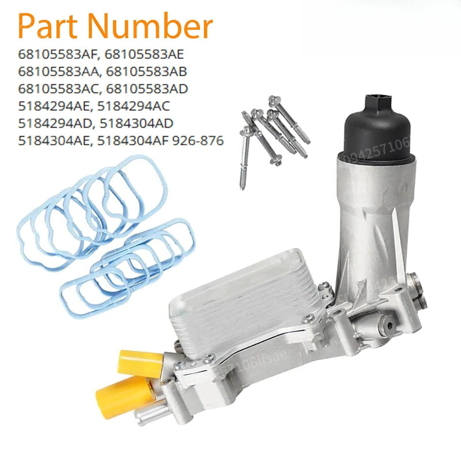 

Oil Cooler Aluminum Oil Filter Adapter Housing Engine Assembly 68105583AE 68105583AA 68105583AC For Jeep Dodge Chrysler Ram 3.6L