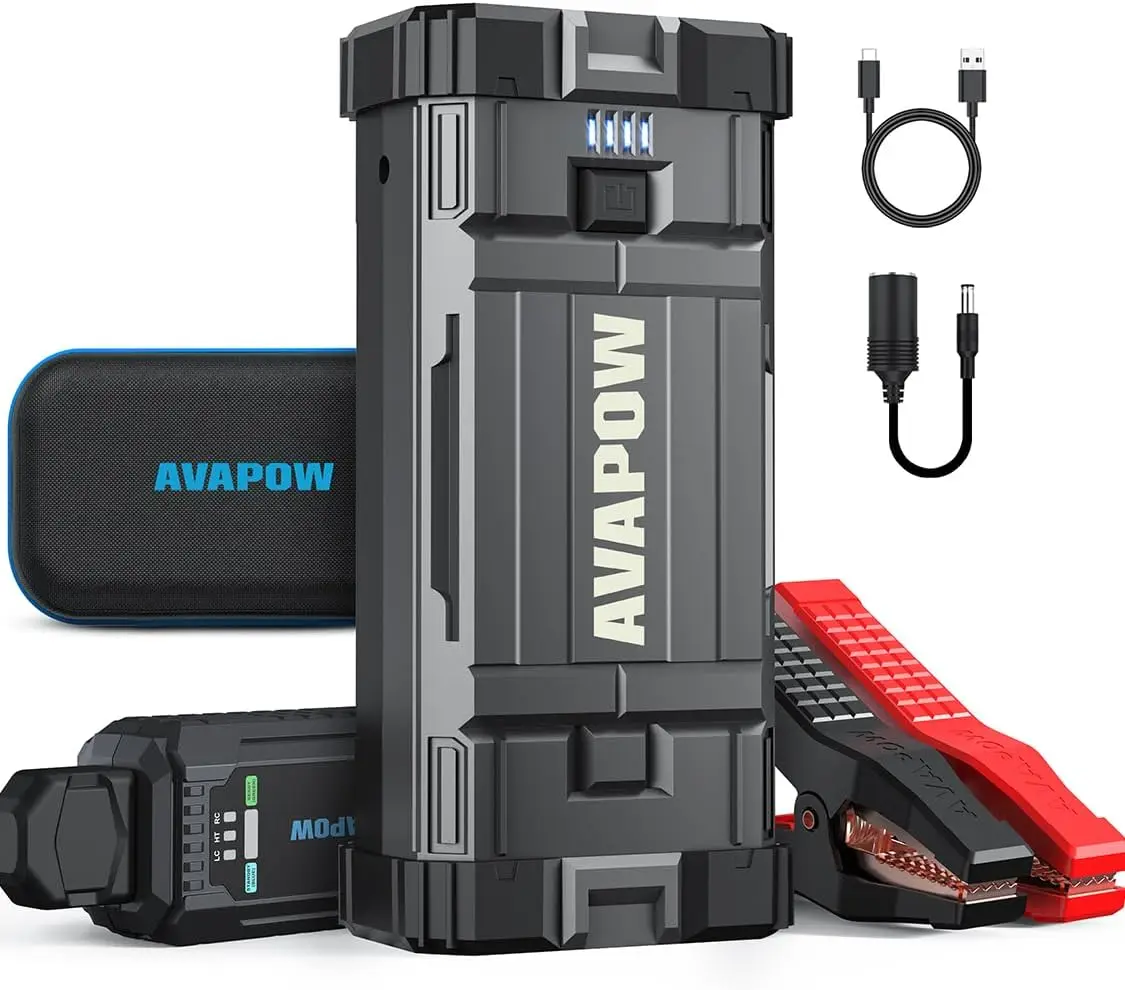 

4000A Peak Car Jump Starter for All Gas & Up to 10L Diesel, Portable Booster with LED Light & USB Quick Charge 3.0