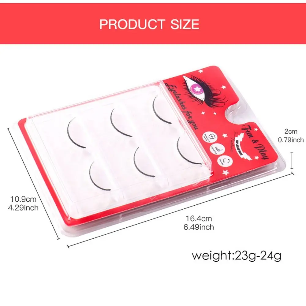 3 Paar dramatische weiße falsche Wimpern Manga natürliche flauschige künstliche Nerz-Wimpern voller Streifen dicke Cosplay-Wimpern Make-up-Tool