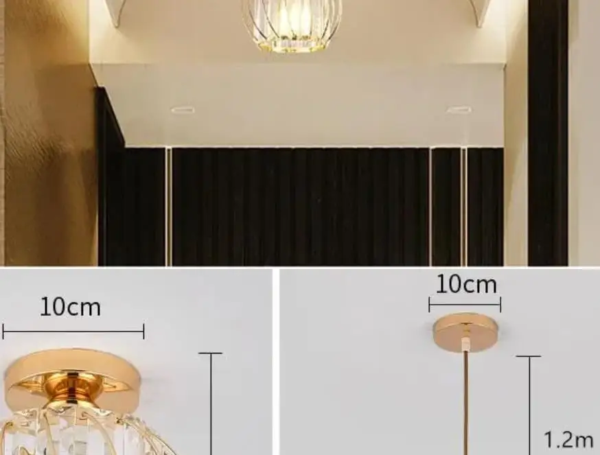 

Modern Simple Creative Crystal Aisle Light Corridor Balcony Ceiling Light Restaurant Chandelier Entry Door Crystal Light