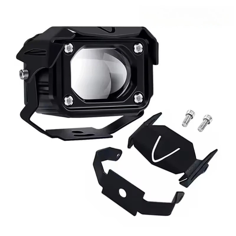 ضوء عمل LED للسيارة، محولات ضباب ليزر معدلة بلونين، مدفع فولاذي كبير للطرق الوعرة #4