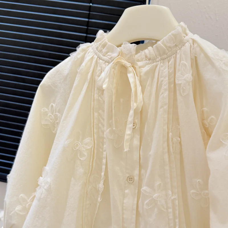 New Spring Dress for Girls  Korean Edition Three Dimensional Flower Dress  Trendy and Stylish for Baby Girls