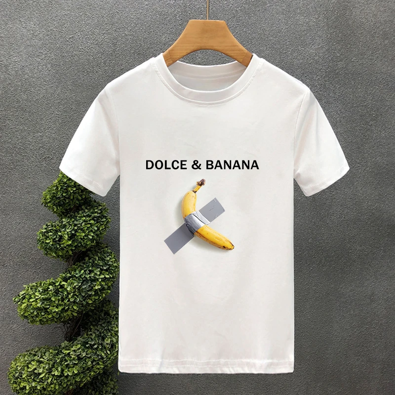 Dolce & Banana Cute Printed Spring Summer Personality T-shirt For Men’s Snake Hair Greek Mythology T shirt man  COTTON