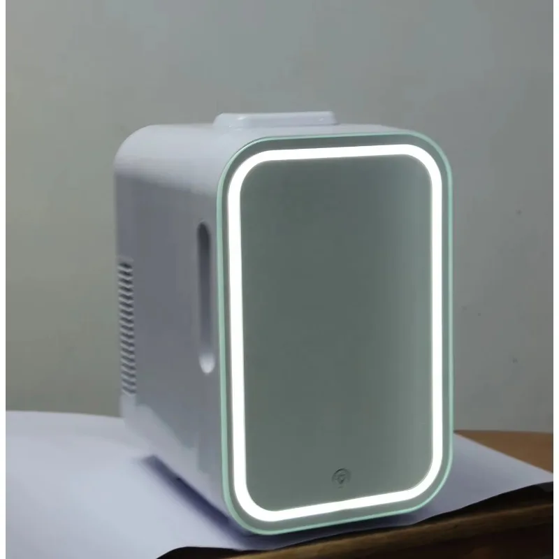 Small Cosmetics Refrigerator Household Light Emitting Diode Brightness Adjustable Skin Care Products Refrigerator with Mirror