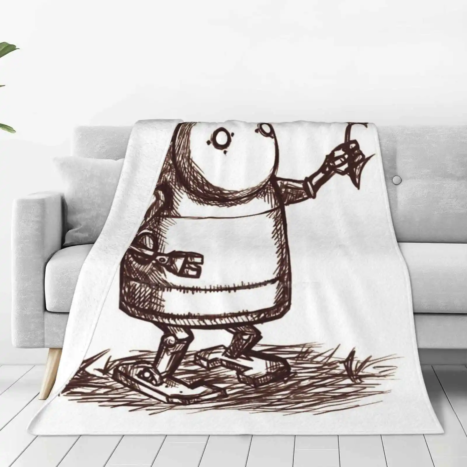 Nier : Automata Robot Creative Design Light Thin Soft Flannel Blanket Nier Automata 2B Robot Love Peace