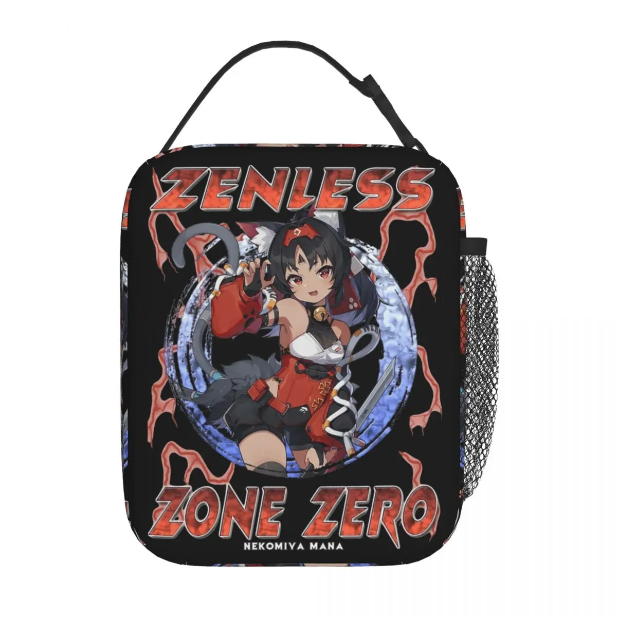 Zenless Zone Zero Nekomiya Mana Insulated Lunch Bags Food Container Bags Portable Thermal Cooler Lunch Boxes For Picnic