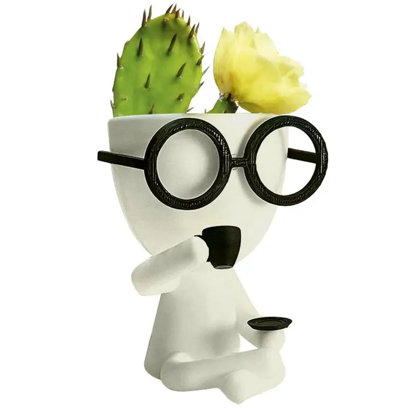 

Resin succulent plant human-shaped pot Creative Unique Humanoid Planter Ornament Cute Resin Planter Holiday Gift Home Decoration