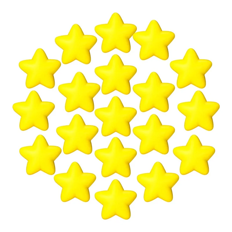 ODIES-180Pcs balle anti-Stress étoile balles anti-Stress en vrac Mini balle anti-Stress en mousse pour récompense de carnaval scolaire, prix étudiants