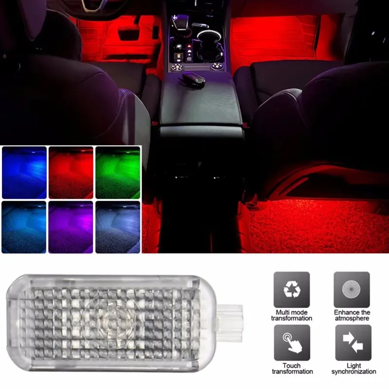 

For Volkswagen VW Scirocco R 2008~2014 Car Footwell Lights Kit Touch LED Lamp Interior Seat Ambient Atmosphere Light Accessories