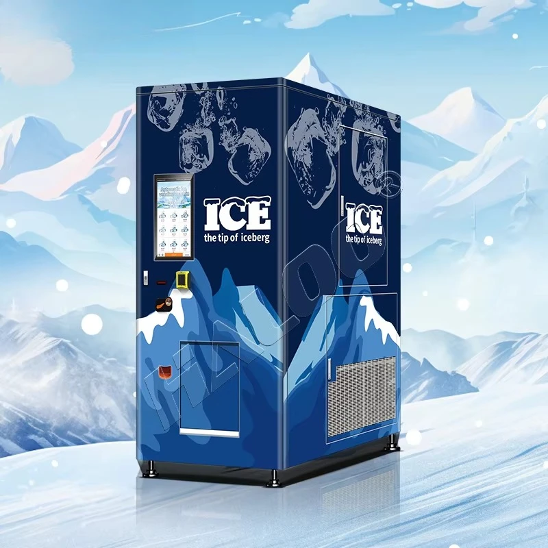 

Customized Commercial Ice Vending Machine 24H Self-Service Coin/Bill/Card Payment Touch Screen High Efficiency for Mall/Station