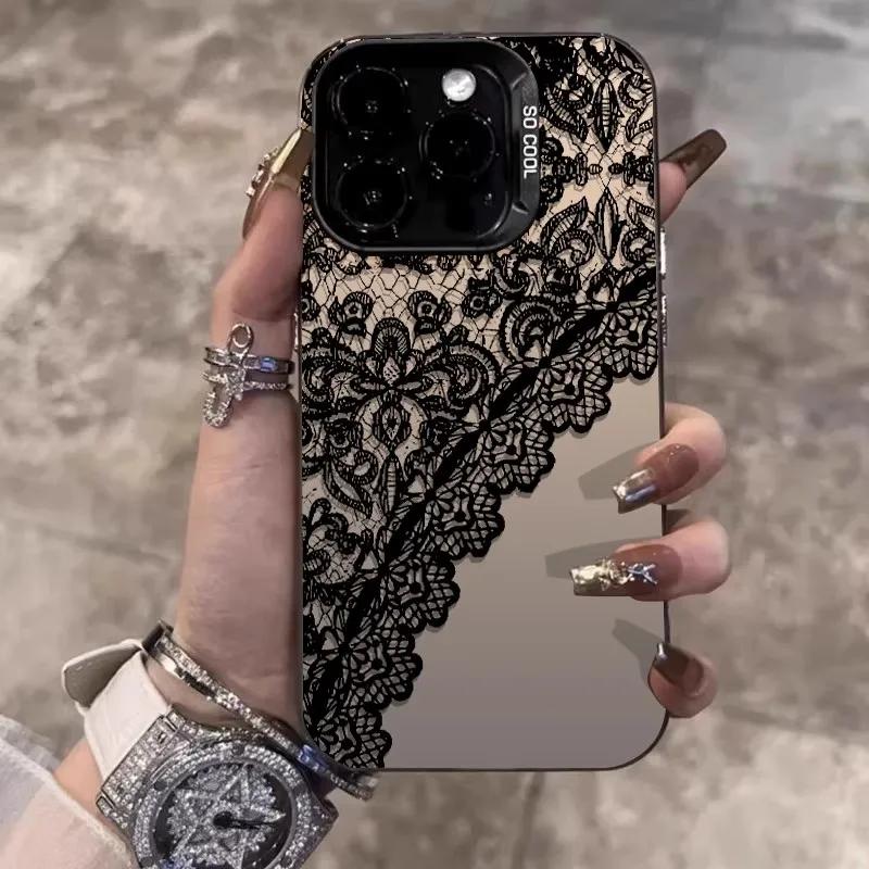

Pop Lace Pattern Matte Phone Case For IPhone 16 15 14 13 12 11 Pro Max X XS XR 7 8 Plus 16 15 14 13 12 Pro 16e Fall Prevention C