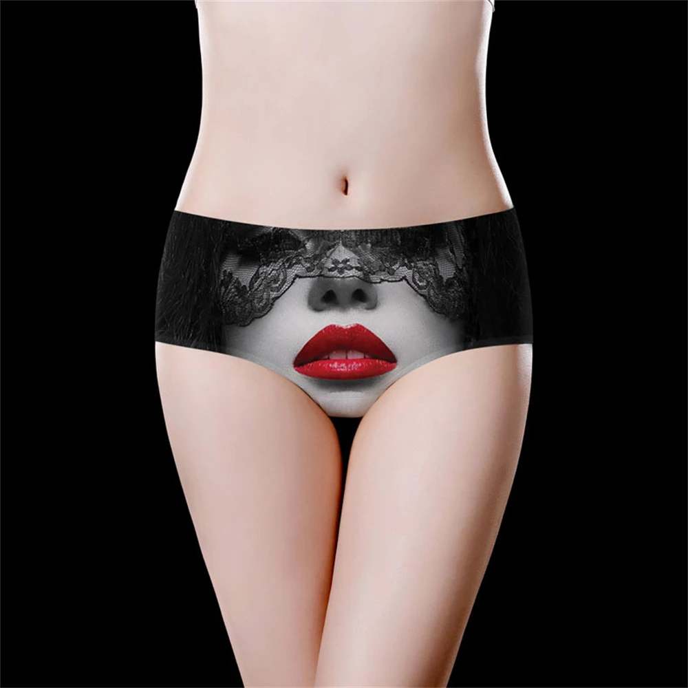 

1 шт. женское нижнее белье из тонкого ледяного шелка, бесшовное сексуальное нижнее белье для девочек, треугольные брюки с принтом