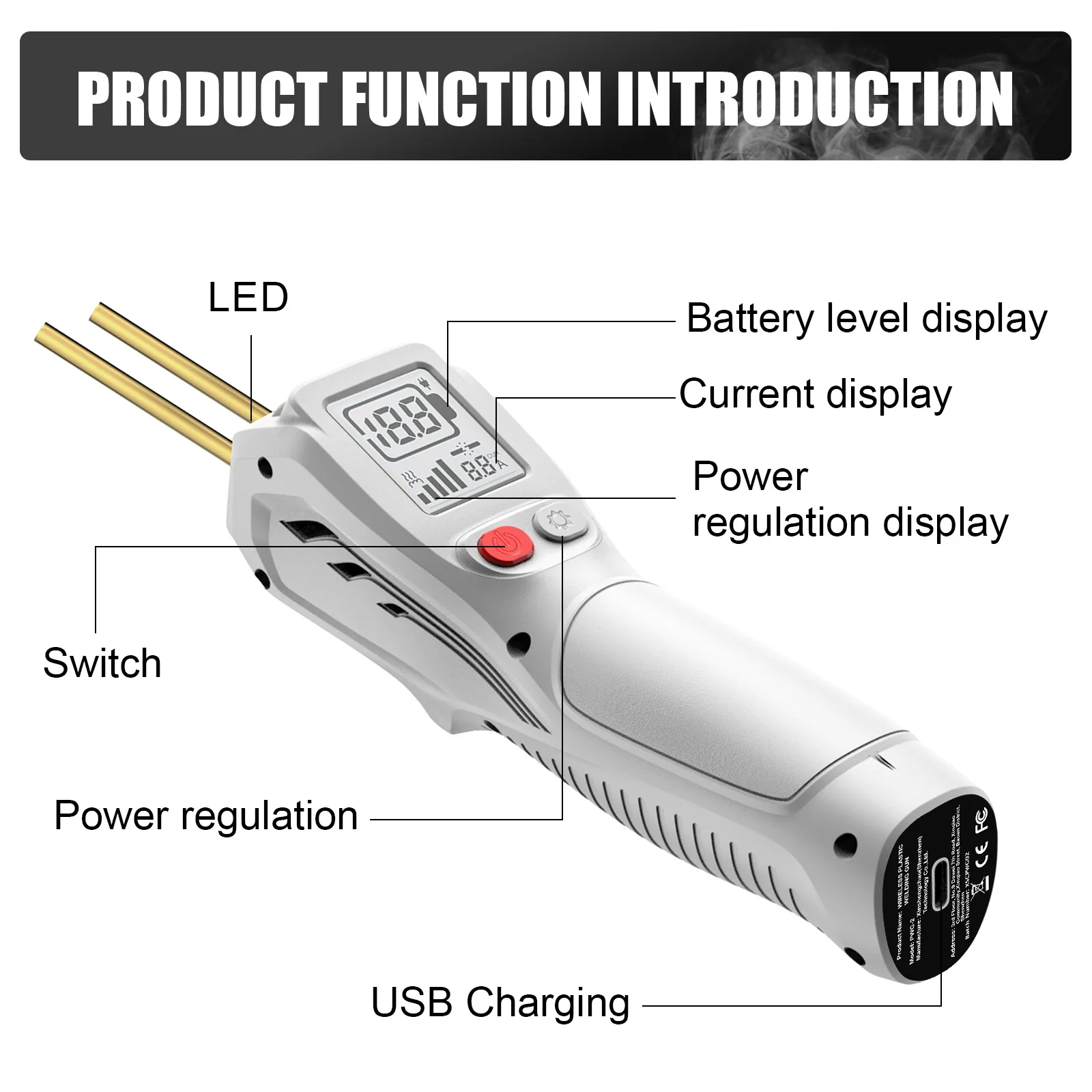 

New Handheld LCD Wireless Car Bumper Repair Machine Plastic Bumper Repair Welding Gun Welding Nail Welding