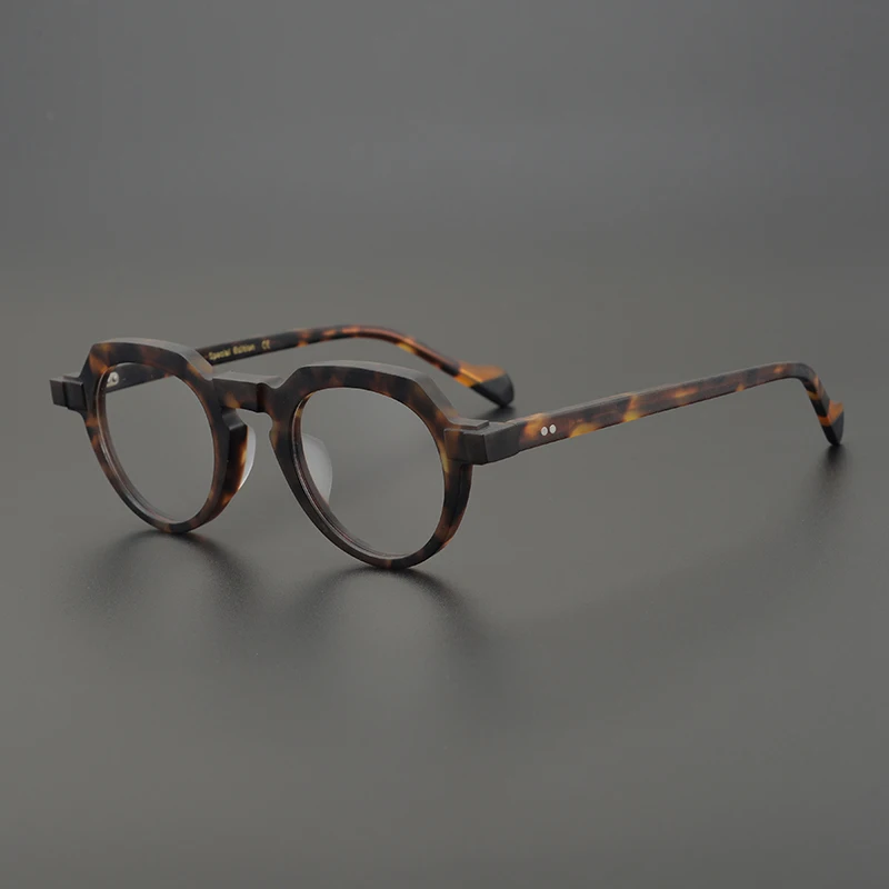 Gafas de acetato redondas ovaladas para hombre y mujer, lentes de alta calidad con montura hecha a mano, de marca de diseñador, Retro, a la moda