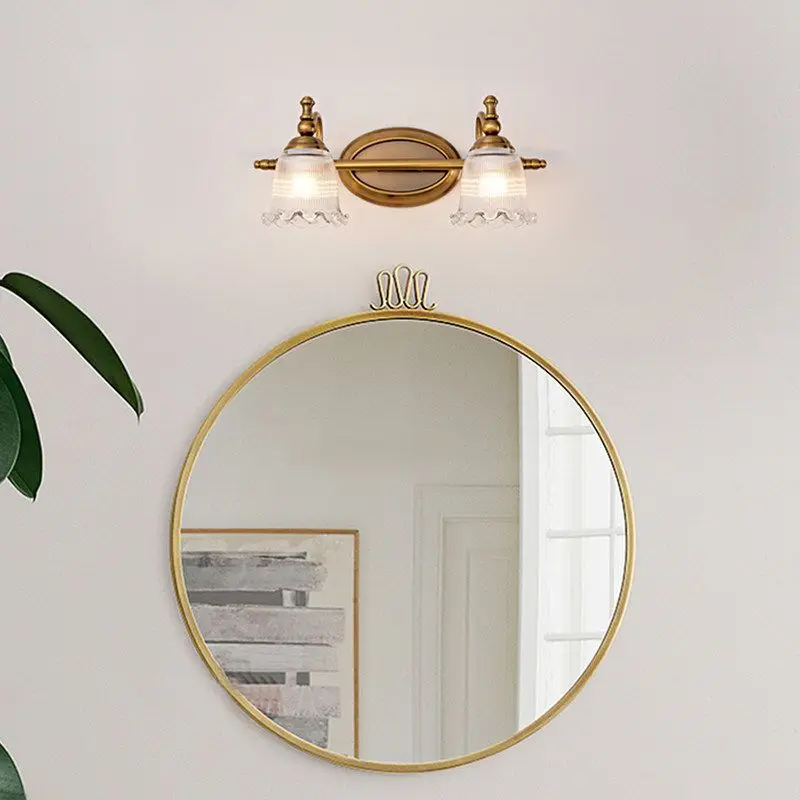 French European American Rustproof Metal Glass LED Makeup Mirror Vanity Wall Light Bathroom Cabinet Home Decor Novelty New