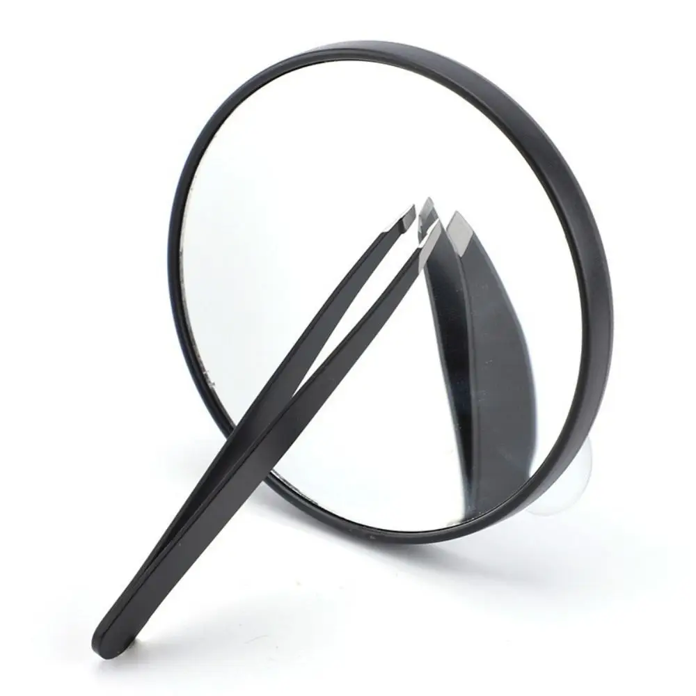 Espelho de ampliação de cravo 10/20/30X Espelho de maquiagem de banheiro de alta definição de 3,5 polegadas com ventosa para economia de espaço