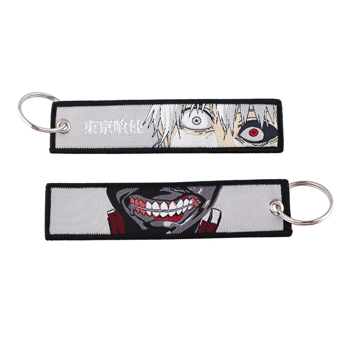 Japanische Anime-Stickerei, Chaim-Schlüsselanhänger für Motorräder, Schlüsselanhänger, Halter, Schlüsselanhänger, Schlüsselanhänger, Schmuckzubehör