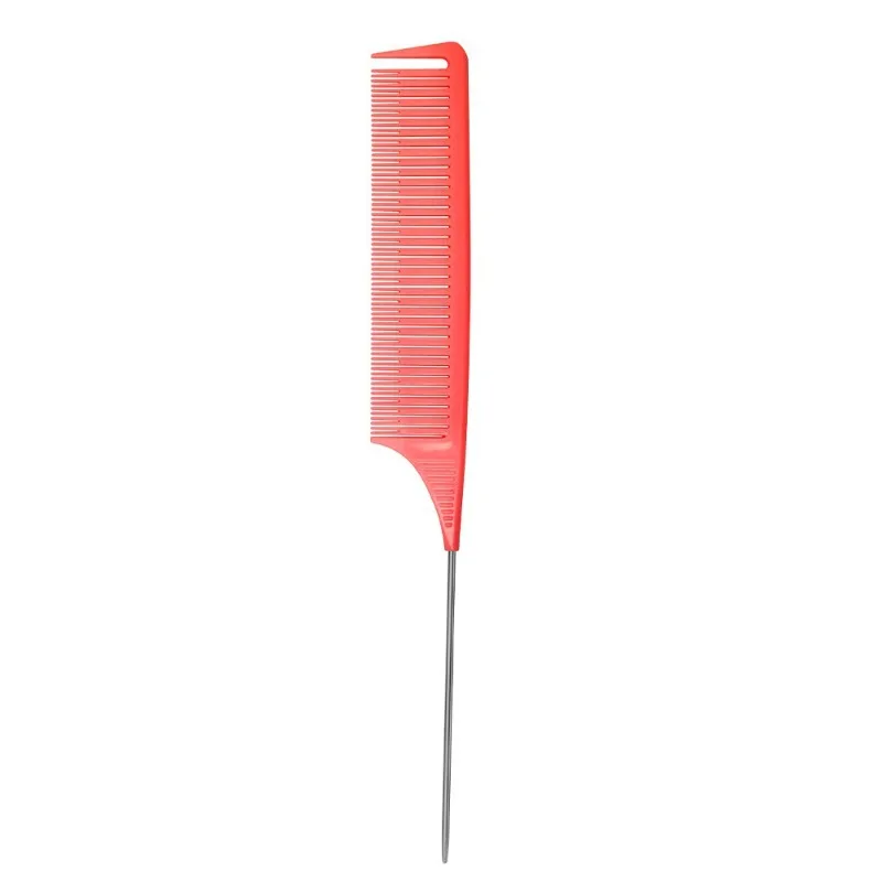 

Sharp tailed steel needle comb, hair dyeing and styling tool, colorful hair picking comb, brushed partition mouse tail comb