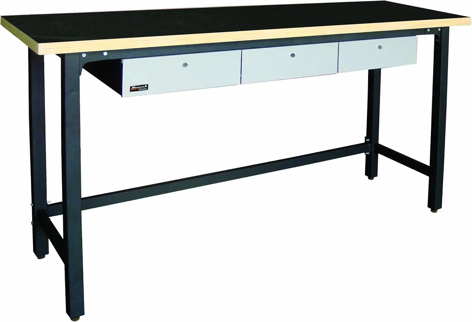 79-Inch Workbench With 3 Drawers and Wood Top Steel Load capacity 440 pound frame 45 Pound drawers Large matted top for more