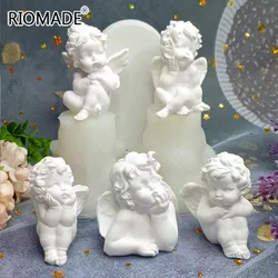 Cute Creative Angel Candles Mould Aromatic Resin Baking Appliance Cake Decoration Cupid Gypsum Chocolate Diy Silicone Mold