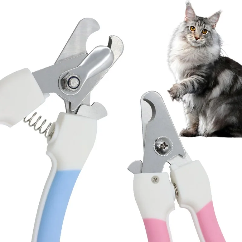 Cortador de Unhas Profissional para Pets (1/2 Peças) em Aço Inoxidável Afiado com Protetor de Segurança e Cabo Antiderrapante – Kit Aparador para Cães e Gatos