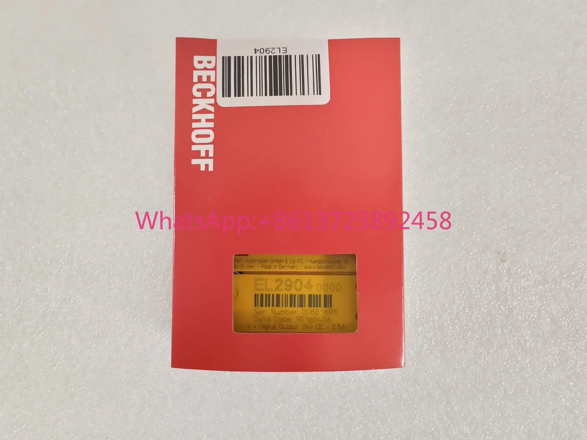 BECKHOFF EL2904 with code, German Beckhoff module, spot