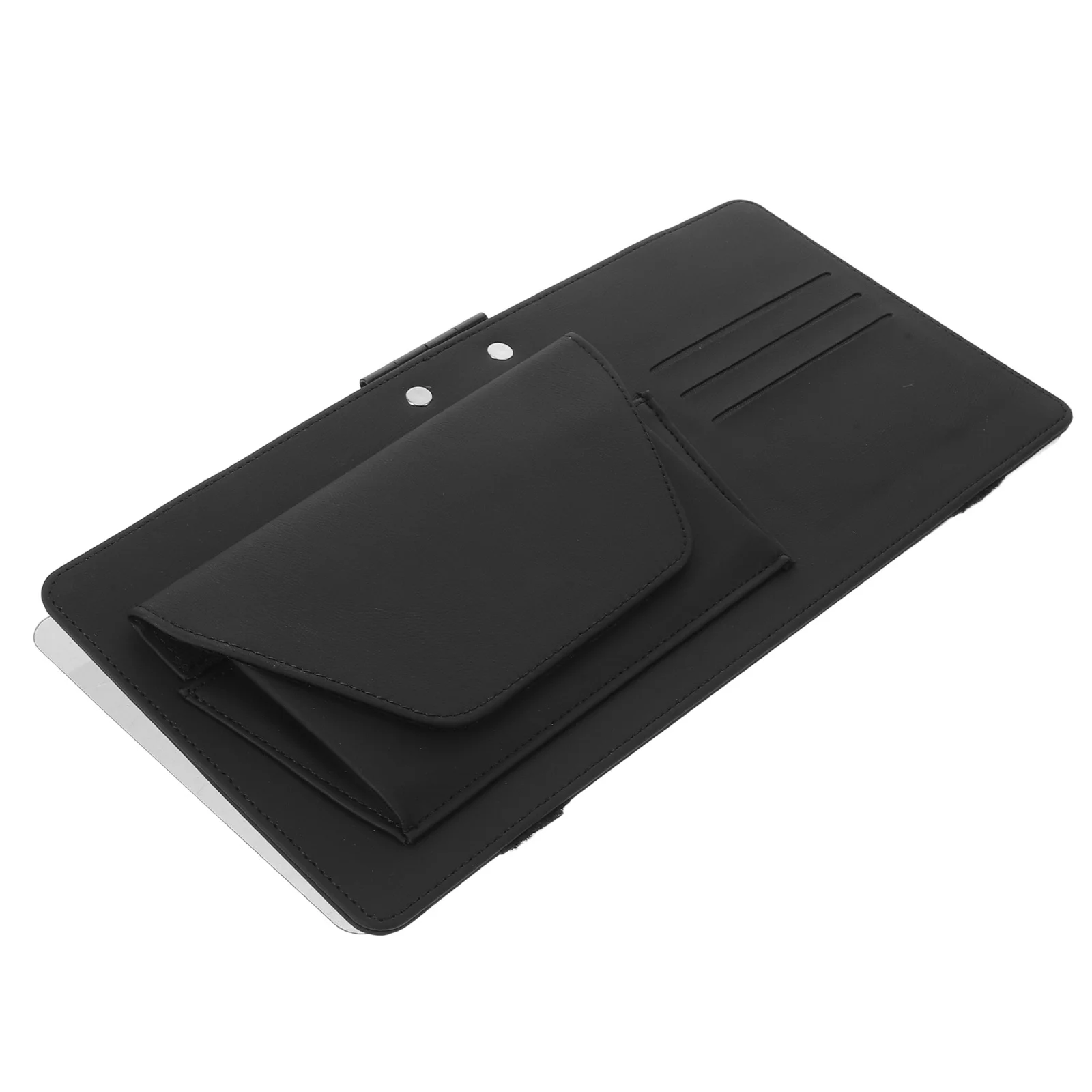 

Car Visor Sunglasses Holder Clip Black Fake Uv Protection Auto Organizer Storage Bag Car Eyewear Holder Accessories