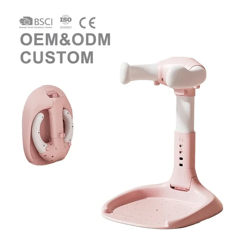 

Safe Adjustable Baby Hug Bath Tower For Standing Toddler Shower Stand Free Mother Hands