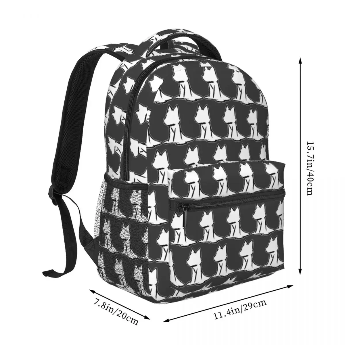 Changed - White Credits Backpack Student BookBag Children School Bag Laptop Shoulder Bags for Men Women