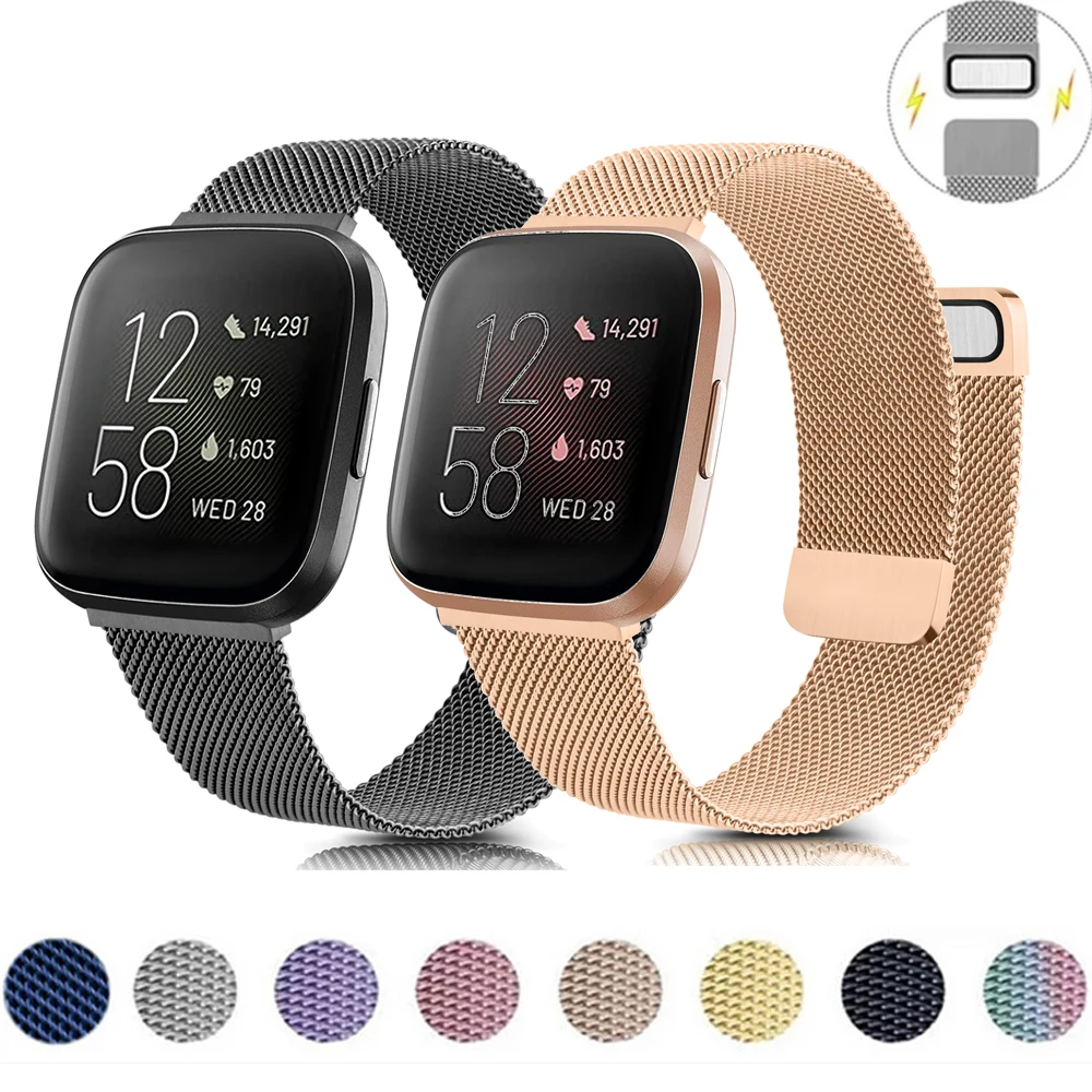 

Браслет из нержавеющей стали для часов Fitbit Versa 2, сменный ремешок для умных часов Fitbit Lite, аксессуары для умных часов