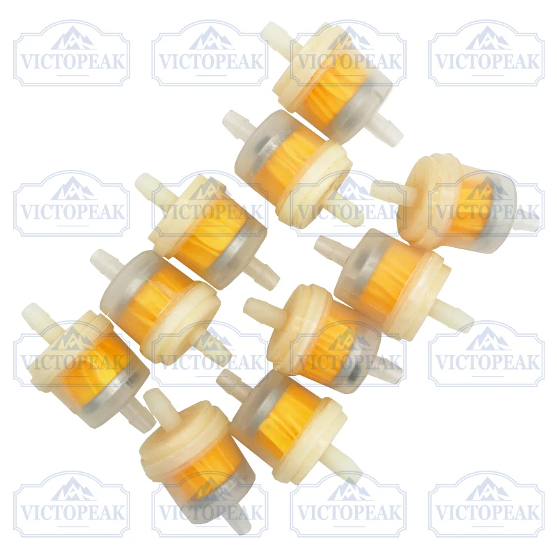 10 Pieces Fuel Filter for Lawn Mower Motorcycle 4-stroke Engine