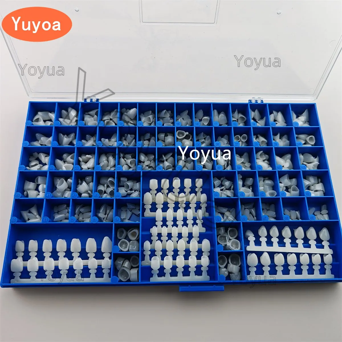 

390Pcs/Box Dental Temporary Crowns 66 Size Crown Mold Guides Premolar Molars Anterior Cuspid