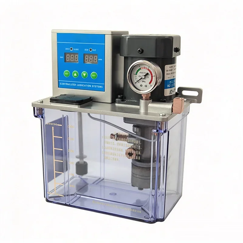 Electric Grease Lubrication Pump 3L/6L Electric Oil Lubrication Pump with Timer, Positive-Displacement Lubrication System