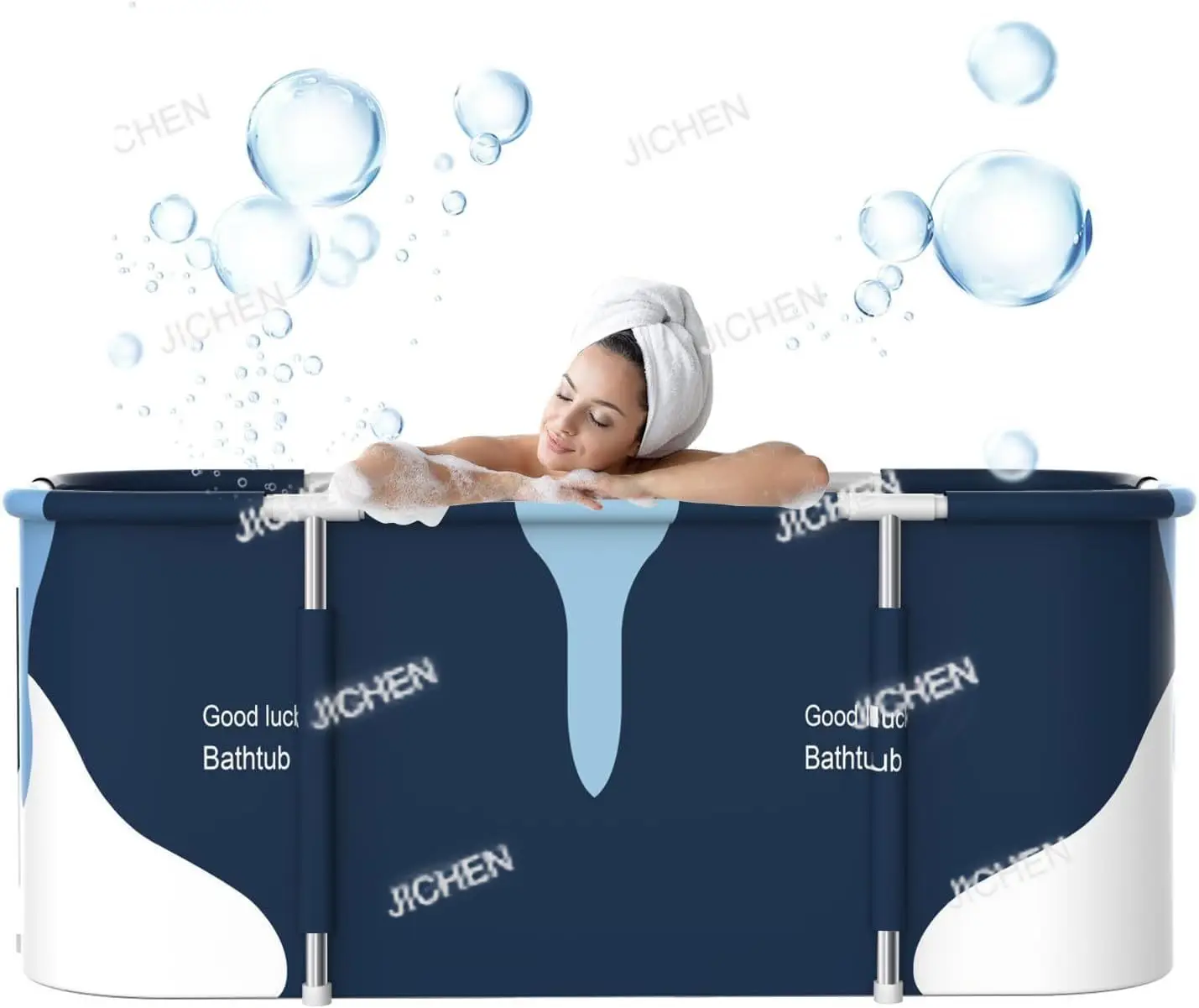 

Portable folding bathtub soaking tub, collapsible bathtub, adult separate family bathroom SPA bathtub Ice Bath