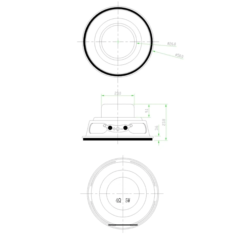 1/2pcs DIY Essential 5W 4Ohm Speaker Round Loudspeaker for Home Projects