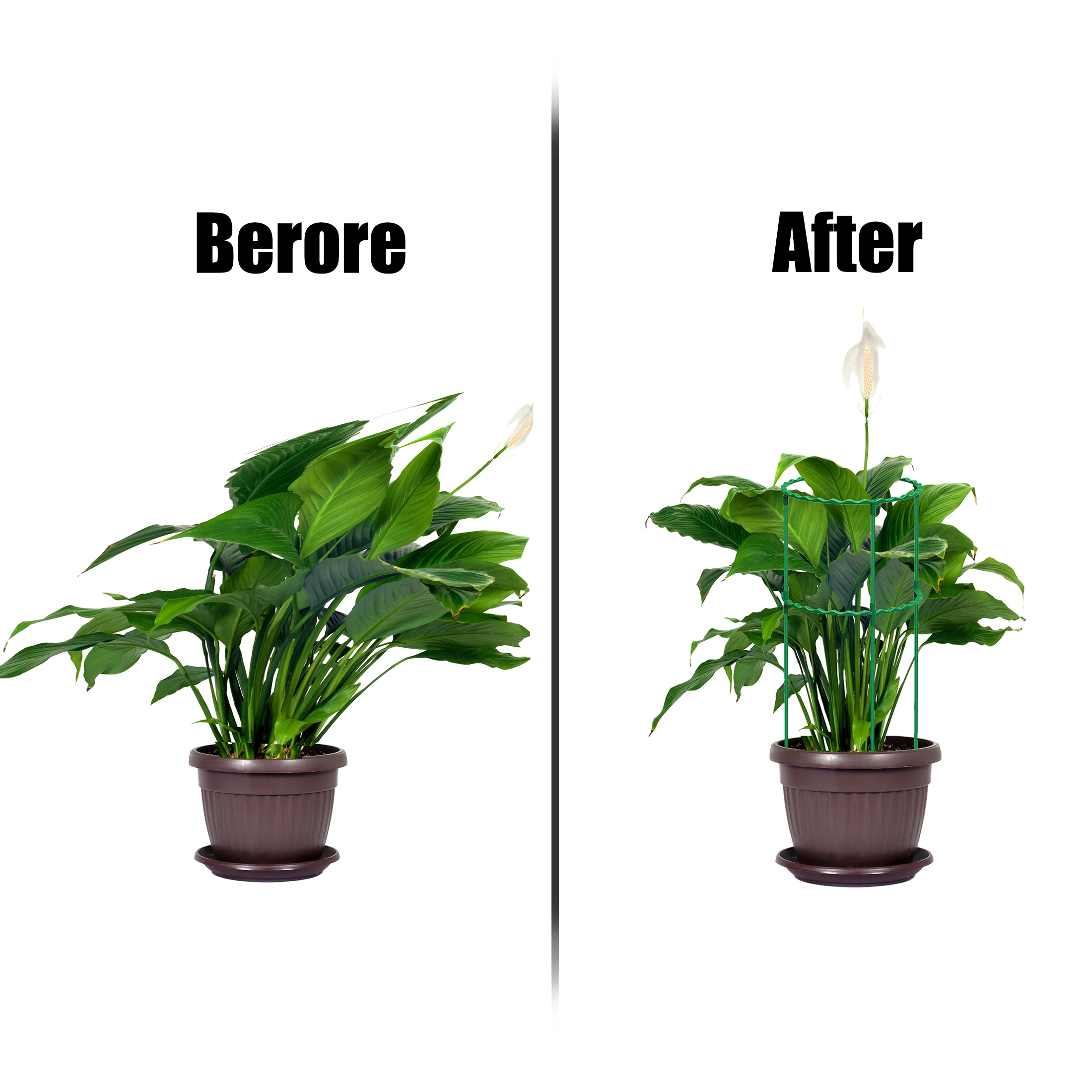 Plastic Column Vine Plant Bracket Potted Plant Flower Tomato Support Pile Vine Climbing Frame Plant Cable tie 25/40/55/70/85cm