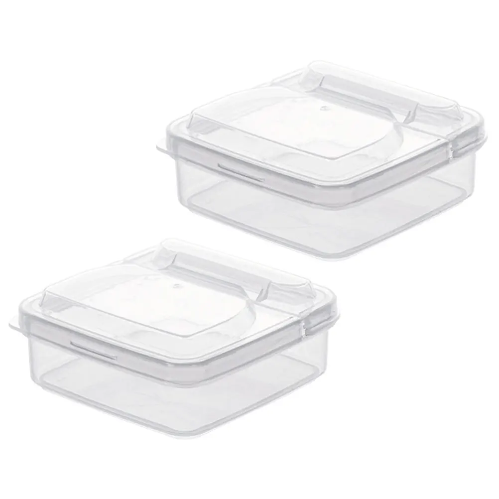 

2pcs Cheese Storage Containers For Fridge Slice Ham Sausage Butter Bacon Keeper Food Preservation Box Kitchen Storage Containers