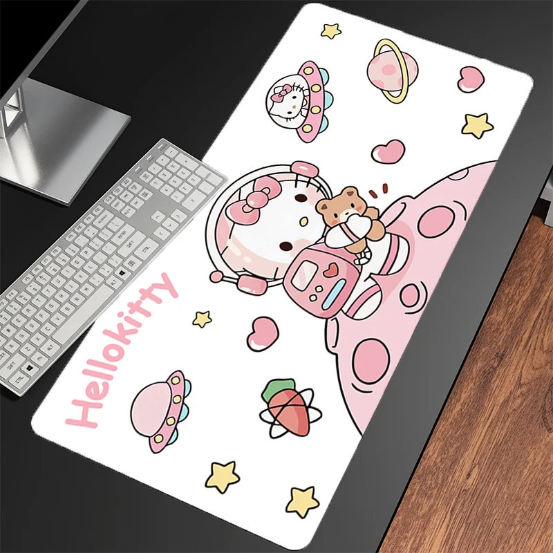 Kawaii Muismat Hello Kitty Rubber Anime Schattig Meisje Gabinete Gamer Computer Bureau Mat Toetsenbord Pad PC Gaming Accessoires Muismat