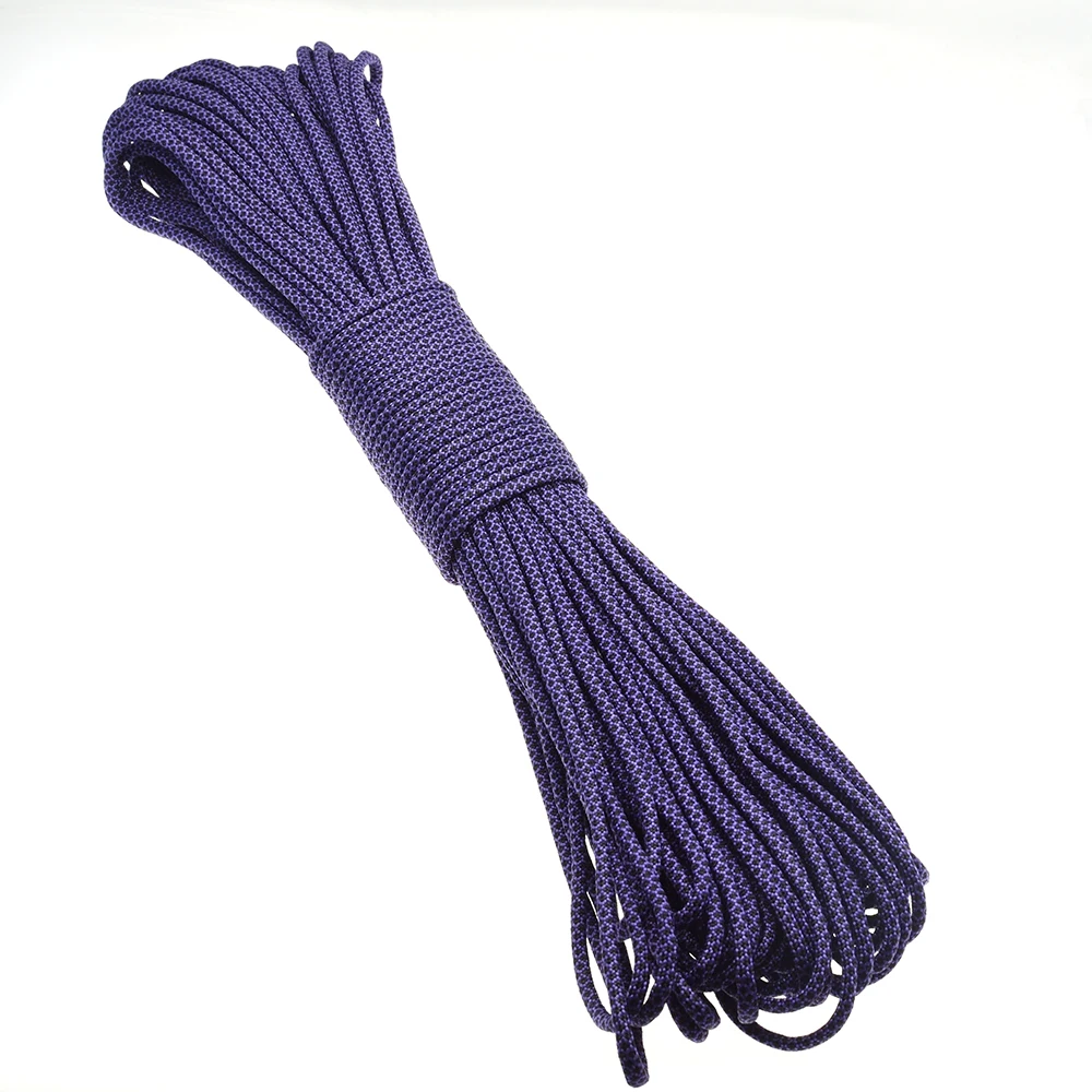 1Pcs 100FT 550 Paracord Parachute Cord Lanyard Mil Spec Type III 7 Strand Core For Climbing Camping Buckles Bracelet