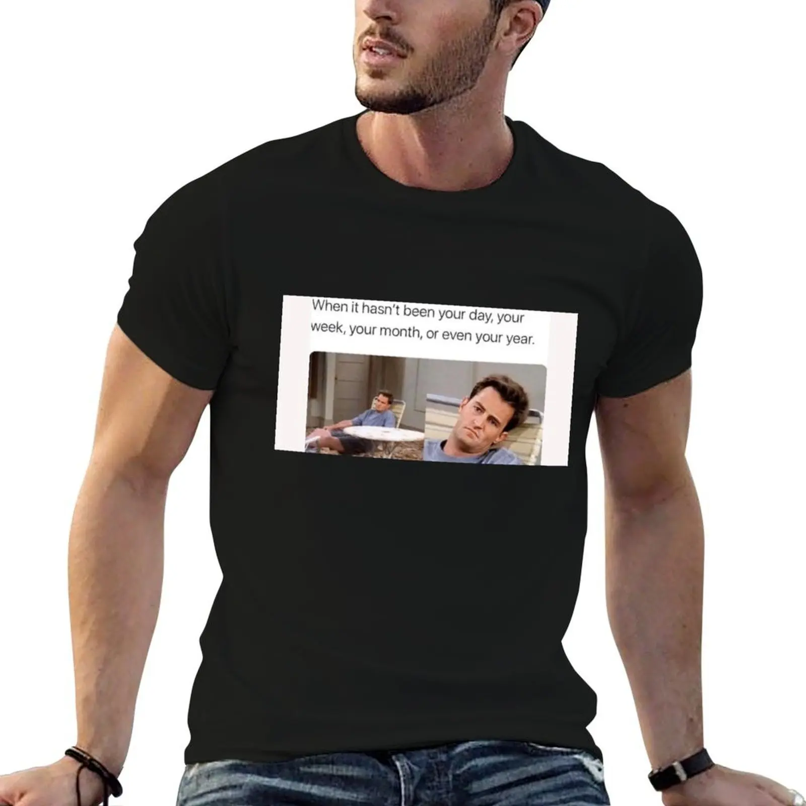 

matthew perry meme T-Shirt t shirt man cotton t shirts with prints T-Shirt