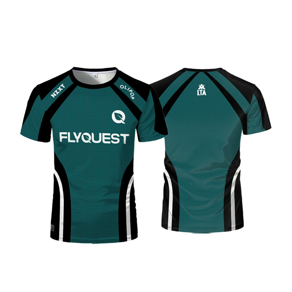 

League Of Legends Esports Club FlyQuest Jersey LOL North American Team FLY Training Uniform Uniex Casual Sports T-shirt