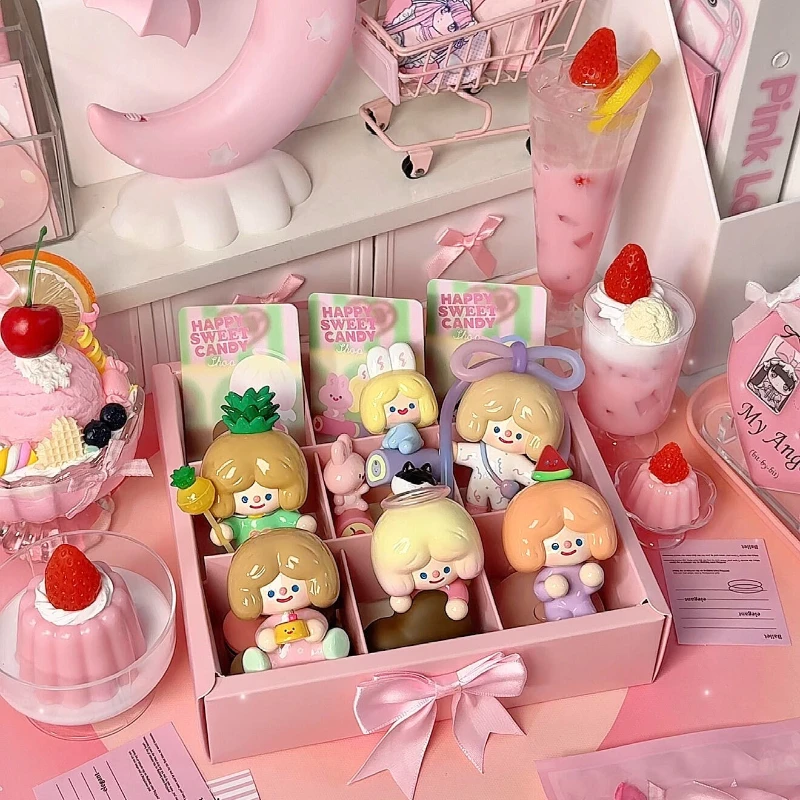 

RiCO Happy Sweet Candy Shop Series Blind Box Toys Kawaii Figure Model Mystery Box Desktop Doll Ornament Trendy Therapeutic Gifts