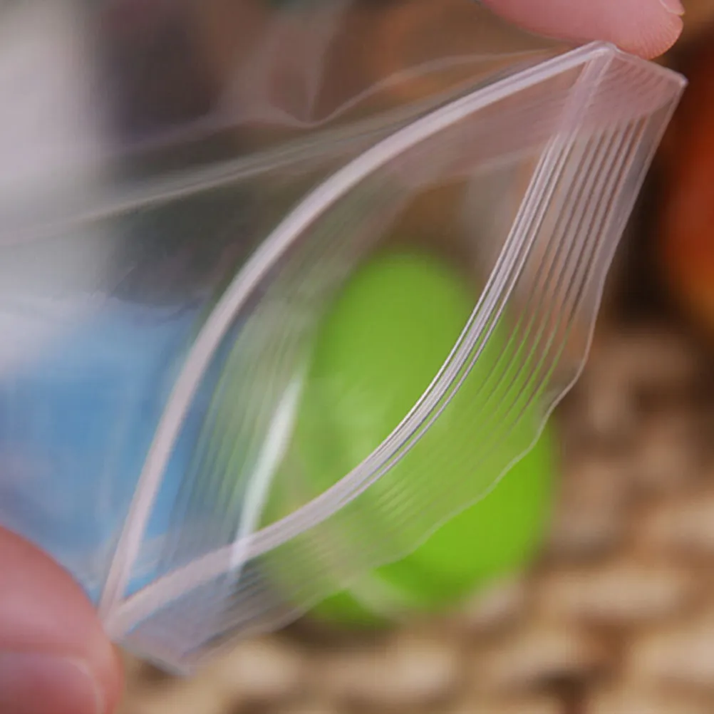 100Pcs Bags Thickening Reclosable Plastic Zipper Storage Bags Durable Transparent Organizer for Daily Use Storage