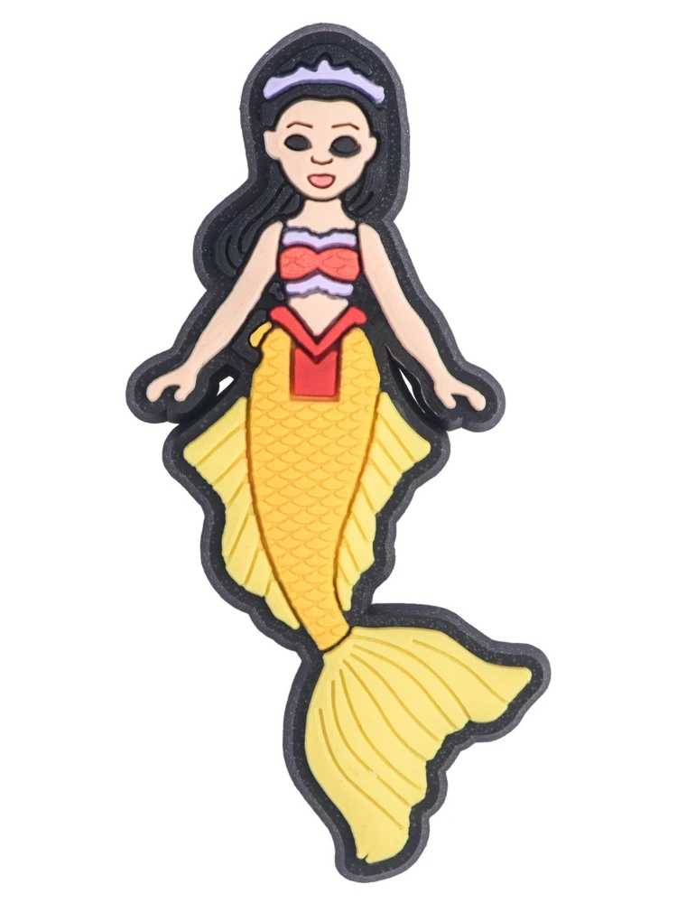 1 pièce Breloques de chaussures Sirène, Prince et Vie marine - Décorations océaniques Coquillage, Corail, Étoile de mer pour chaussures